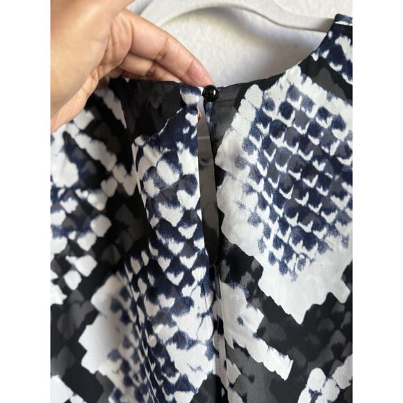 Cb Established 1962 Women’s Navy White  Sleeveless Animal Print Dress Size 6 NEW - Picture 8 of 13